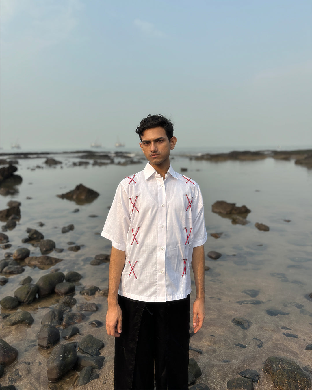 MEANT TO BE - 64 Hand-Fitted Silver Eyelets Shirt