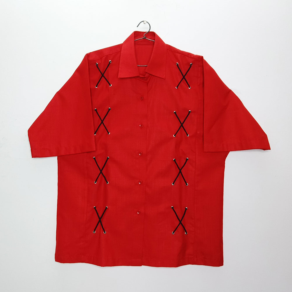 MEANT TO BE - 64 Hand-Fitted Silver Eyelets Shirt