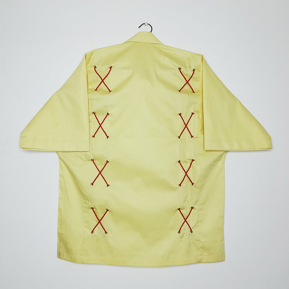 MEANT TO BE - 64 Hand-Fitted Silver Eyelets Shirt