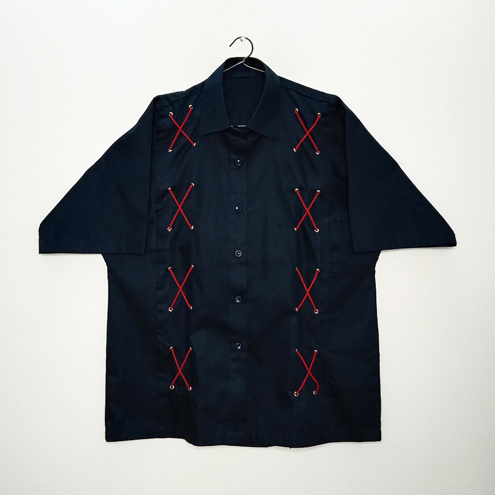 MEANT TO BE - 64 Hand-Fitted Silver Eyelets Shirt