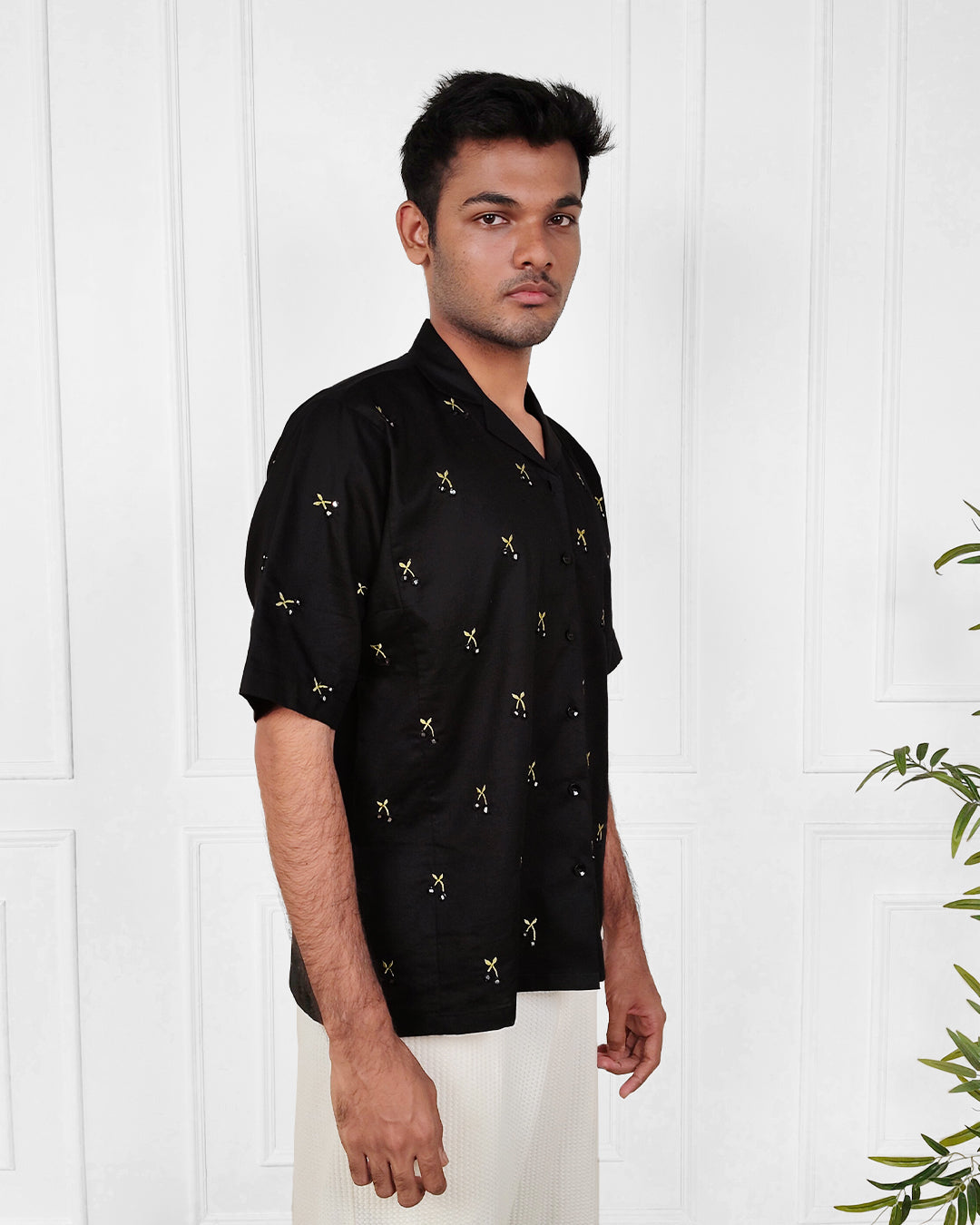 MIDNIGHT CHERRIES - Mirrorwork Shirt