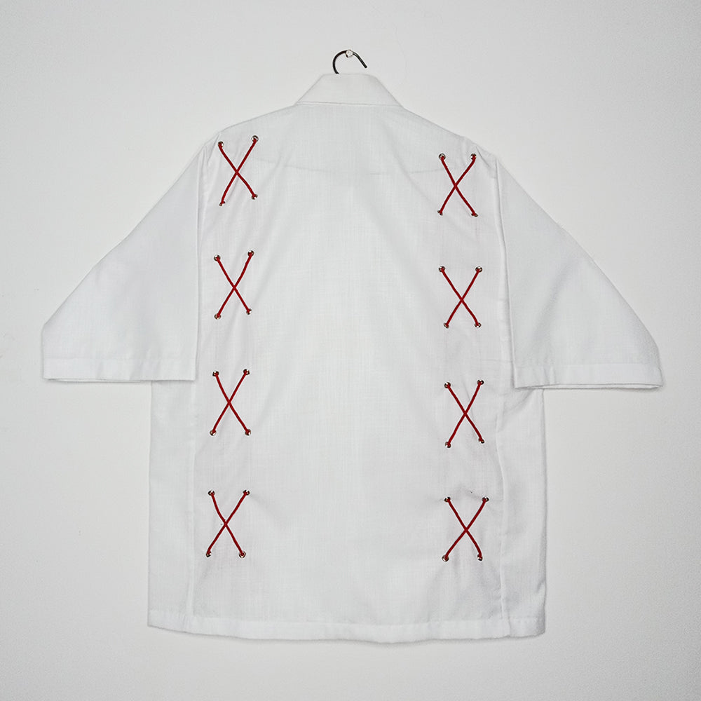 MEANT TO BE - 64 Hand-Fitted Silver Eyelets Shirt